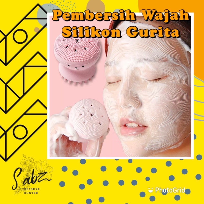 Alat Pembersih Wajah Silikon / Silikon Cumi / Brush Sikat Pembersih Wajah Gurita