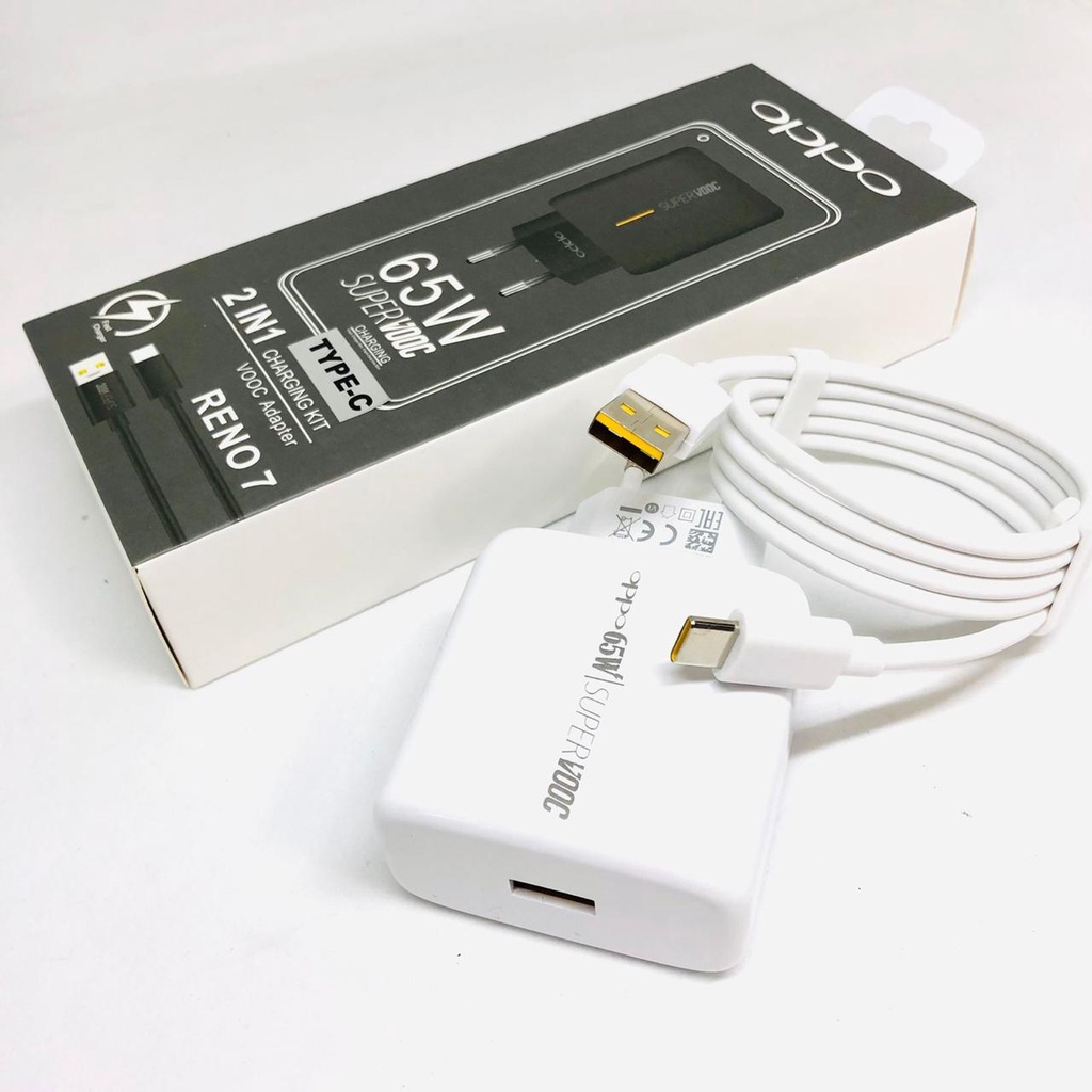 Charger SUPER VOOC Flash Charge 65W Oppo Reno 7