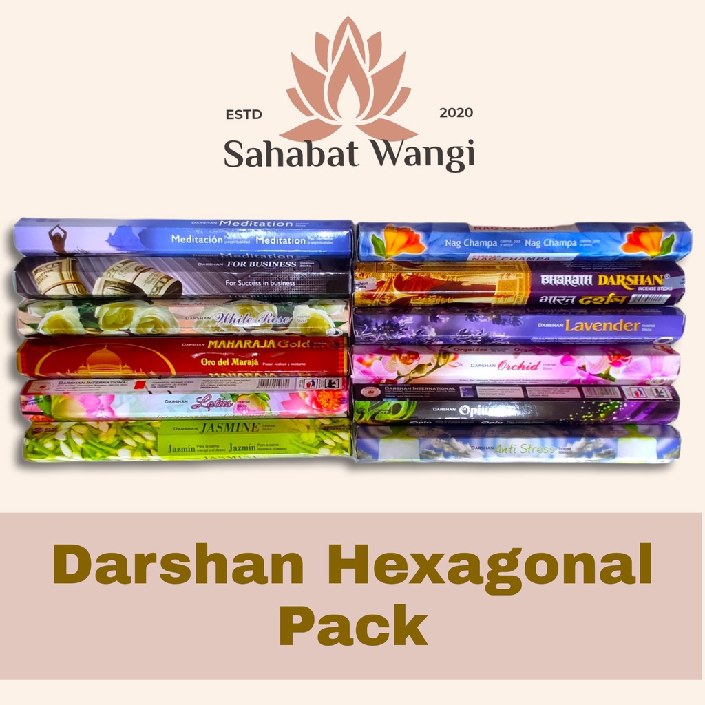 Dupa India Hexagonal Short Darshan Campur  ( Hexa Pack)