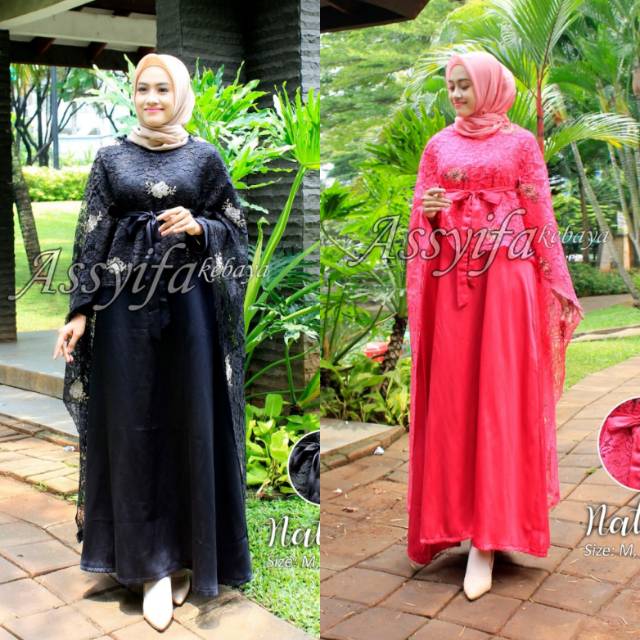 Set kebaya brokat gamis long cape 3