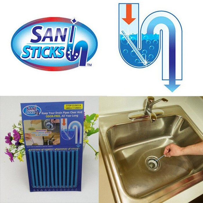 Drain Sani stick stik pembersih dan pewangi saluran air