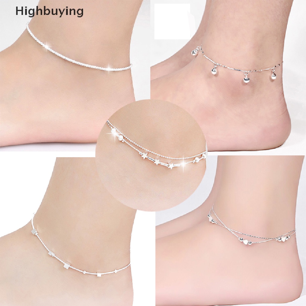 Hbid Gelang Kaki Lapis Silver 925 Untuk Wanita Glory