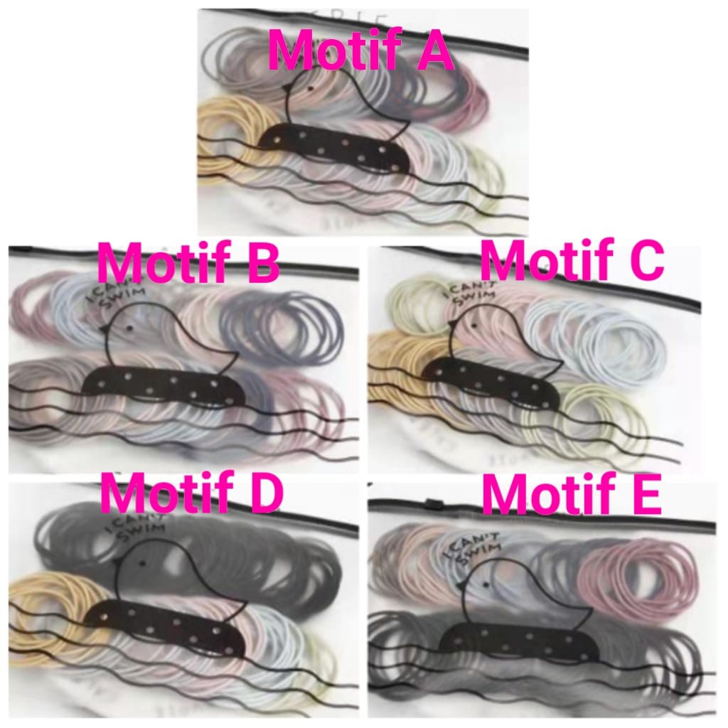 ACC159 50pcs / 100PCS IKAT RAMBUT ELASTIS POLOS BAHAN KARET KOREA IMPORT 50g-2