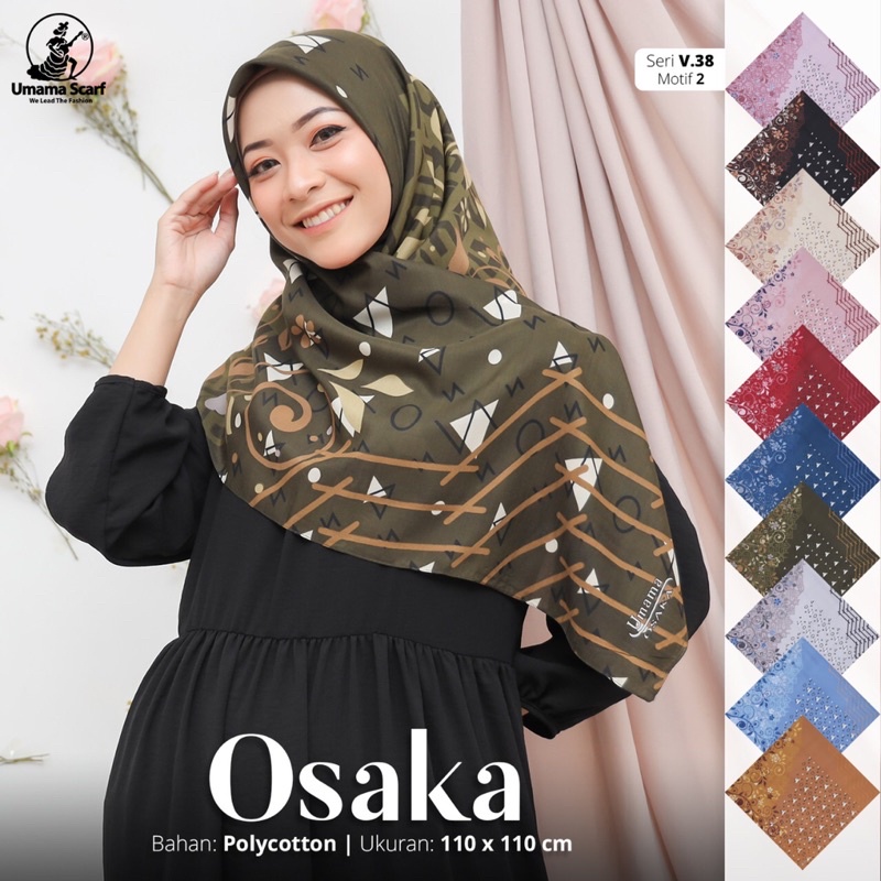 Hijab Segiempat Umama Motif Basic Voal / Jilbab umama segi empat pollycotton grosir-1