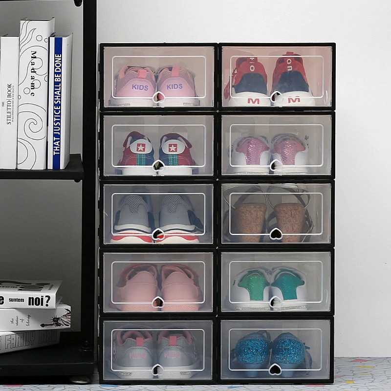 Kotak Susun Rak Organizer Sepatu Shoe Box 6 PCS Size L BNBS - LF010