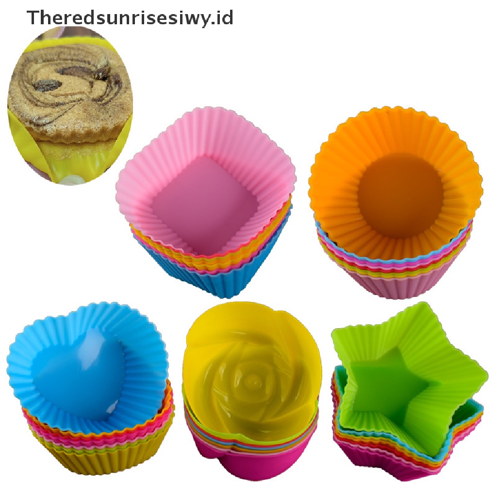 # Alat Rumah Tangga # 5 Pcs Cetakan Kue Muffin Bahan Silikon