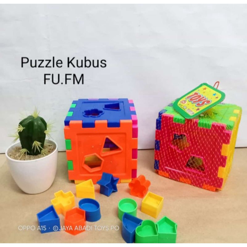 Mainan anak Puzzle kubus kemasan jala 5301