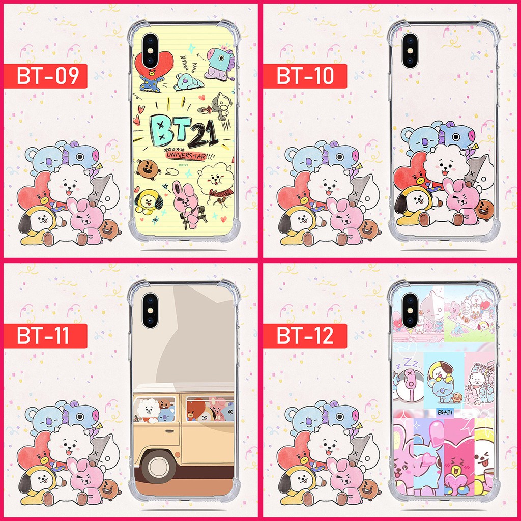 Softcase BT21 Phone 6 6S 6Plus 6S Plus iphone 7 8 7 plus 8 plus X XS XR xs max Iphone 11 pro max 12 mini 12 pro max 13 mini 13 14 pro max