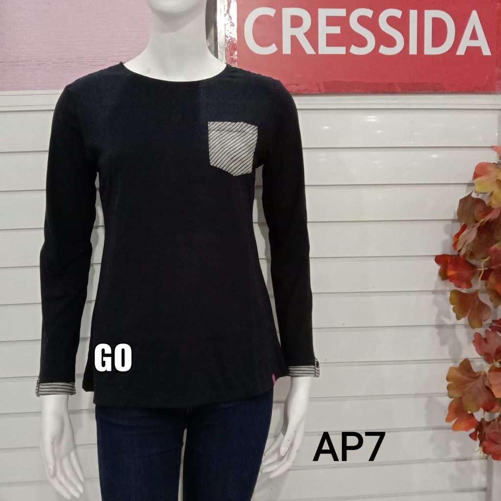 gof CRESSIDA BAJU CEWEK Kaos Wanita Pakaian Atasan Cewek Lengan Panjang