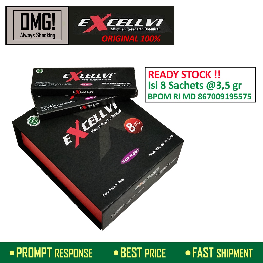 EXCELLVI Paket 8 pcs Minuman kesehatan botanical
