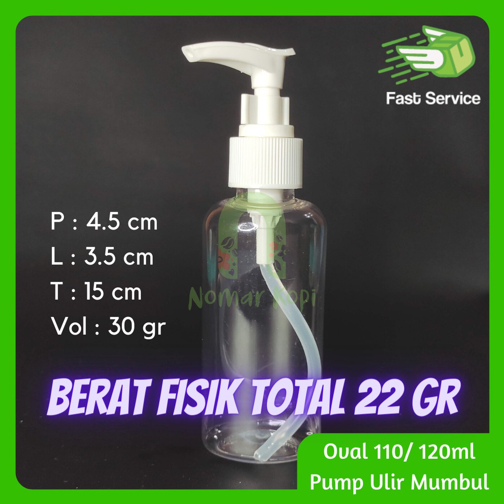 Botol 120 Oval (100ML Extra) Pump Lotion
