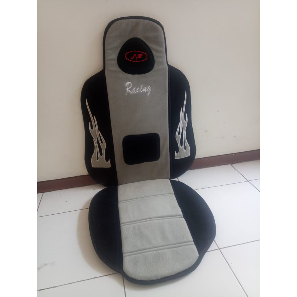 Senderan Jok Mobil PREMIUM Busa Tebal Racing Empuk Warna ABU Lembut