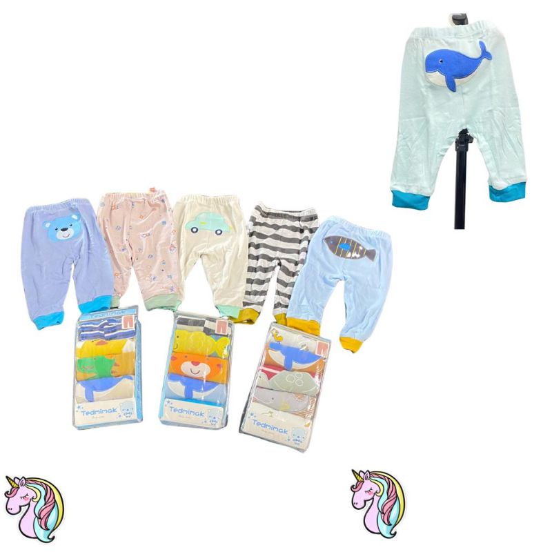 Celana Panjang Bayi Bordir 5in1 (isi 5pcs) Baby Pants Joger Baby 0-9 Bulan Import Premium Baju Bayi Newborn Boy Girl