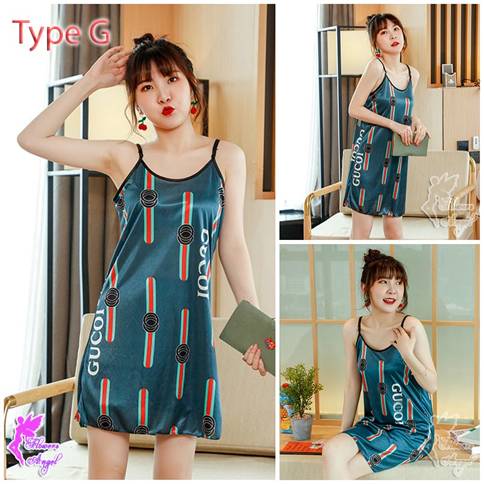 Daster Baju Tidur Wanita Satin Sexy Sleepwear-7