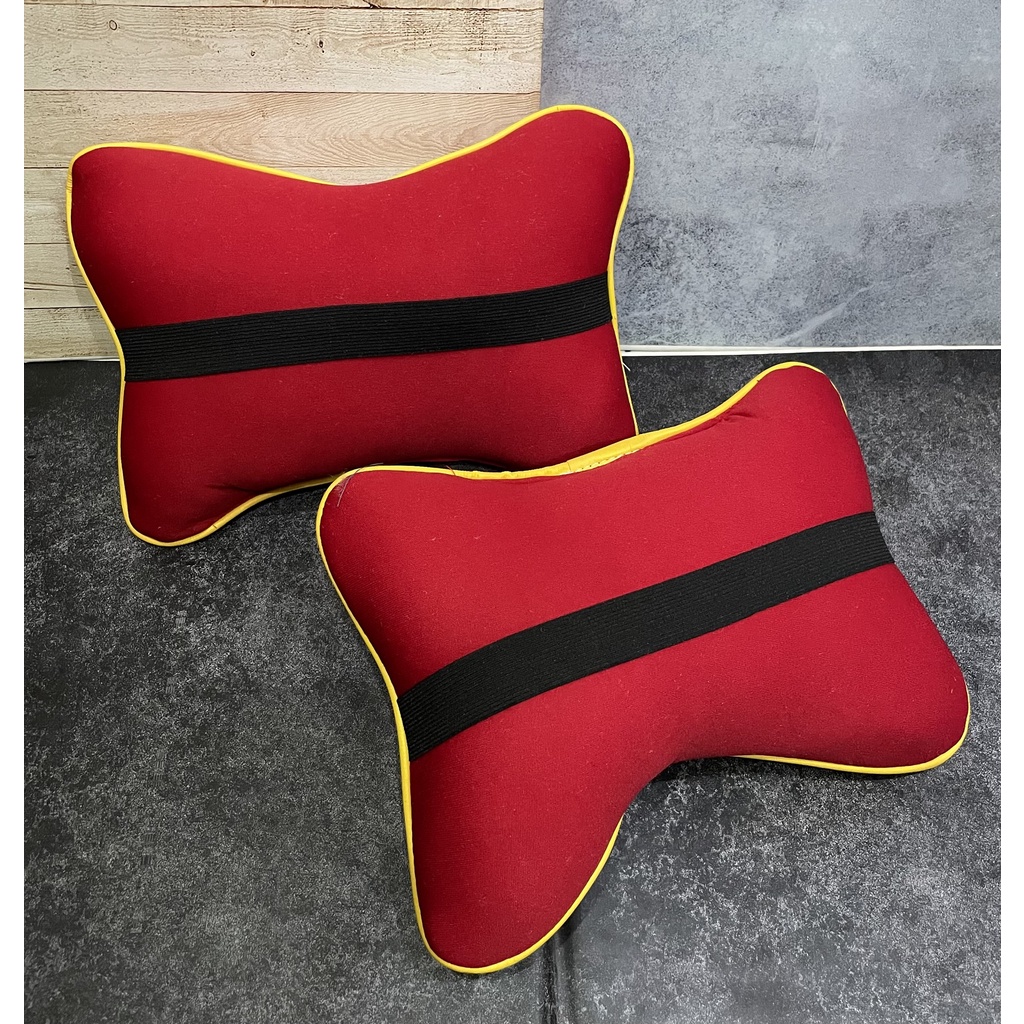 Bantal Mobil Mabes Police Merah - Bantal Mobil - Bantal Kepala Mabes Polr*