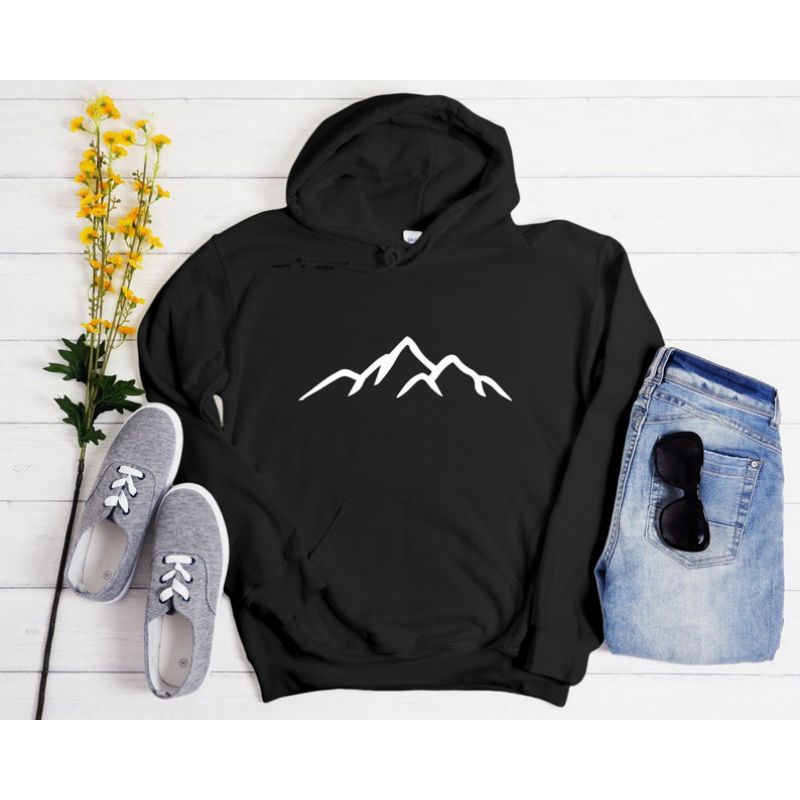 S - XXXXXL(6XL) Hoodie Gunung Mountain Heartbeat Jaket Sweater Pendaki BIGSIZE Jumbo Oversize Pria Wanita Mountain Lovers