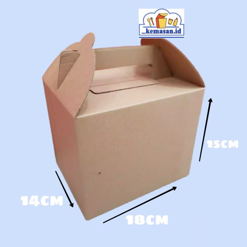 

Box Jinjing/Handle Coklat 14x15x18cm
