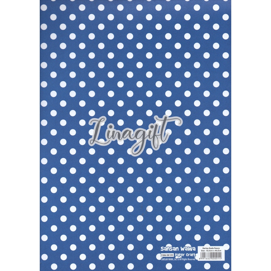 ( 5 Lembar ) MINI DOTS SANWA - KERTAS KADO POLKADOT - GIFT WRAP PAPER SANSAN WAWA SMALL ONDE NETRAL DEWASA