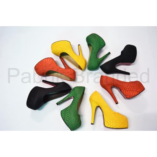 (CLEARANCE) Pabrik branded Mark & Chloe sepatu hak wanita Gwen platform pump heels murah ecer grosir