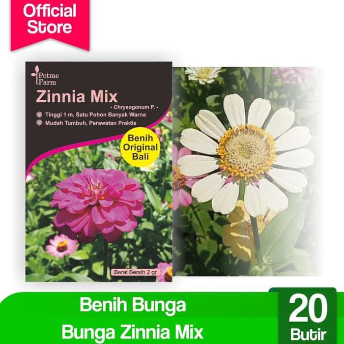 Ready Oke Benih Bibit Bunga Zinnia Mix Potme Farm Shopee Indonesia