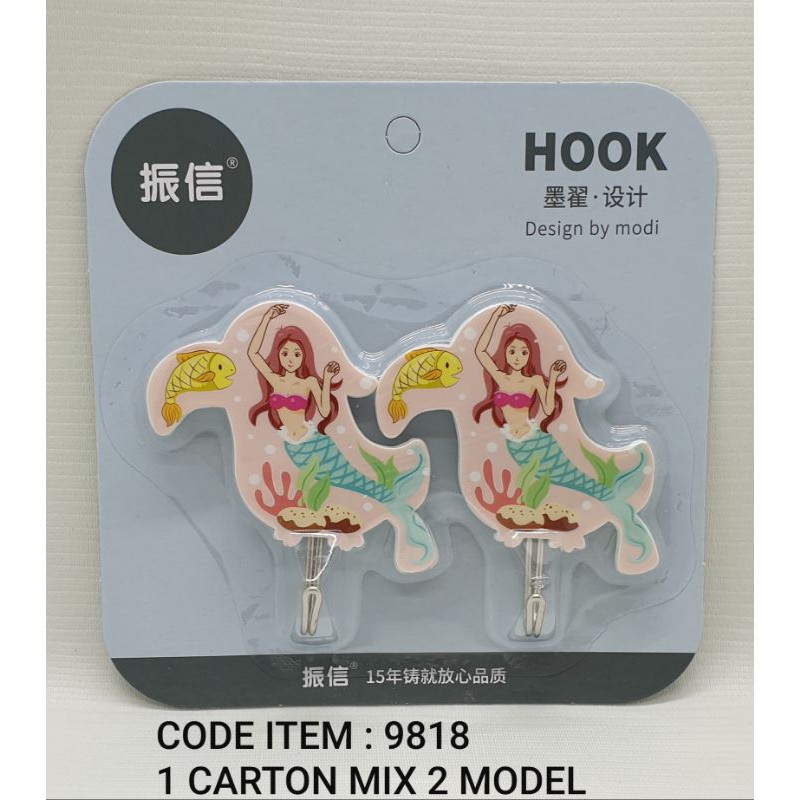 HOOK TEMPEL HOOK PLASTIK GANTUNGAN PEREKAT KAPSTOK 2 PCS BESAR