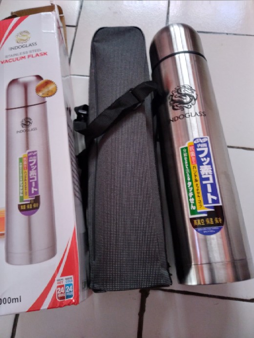Termos Stainless Steel 1liter (termos Air Panas) Bonus Tas