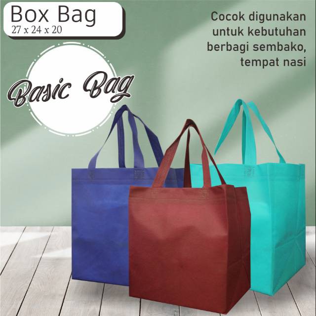 

[SPB01] ##Tas spunbond polos goodie bag hajatan polos ukuran 27x24x20