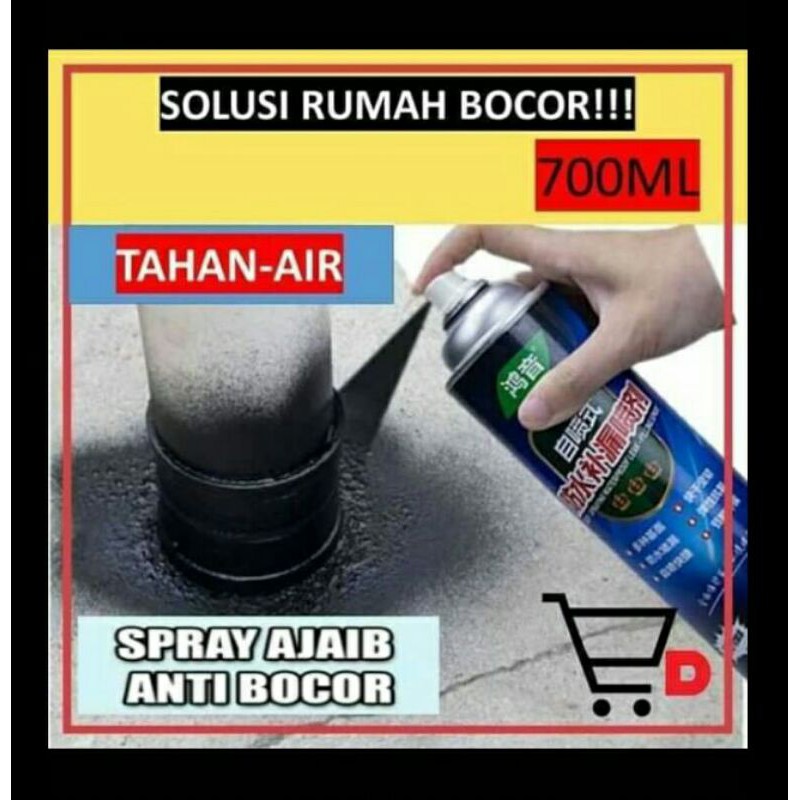 Spray Ajaib Waterproof Lem Ajaib Kedap Air Anti Bocor Tahan Air Lama Pelapis Dinding Ukuran 700 ML