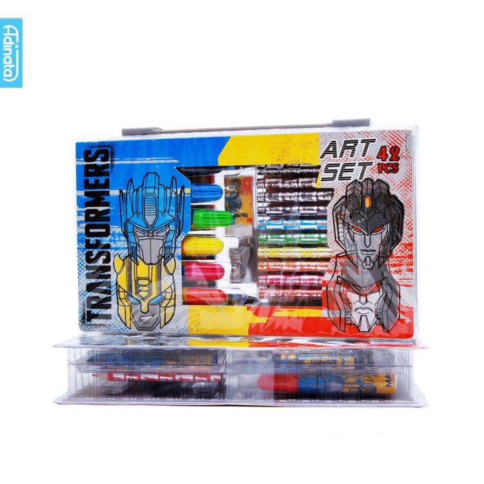 Transformer Art Set 42 pcs Adinata / Alat Mewarnai / Crayon (Evergree)