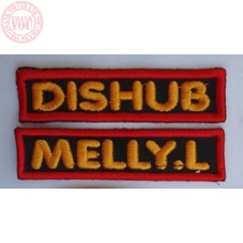 Paket Nama dan Dishub Bordir Timbul Terbaru Bordir Nama