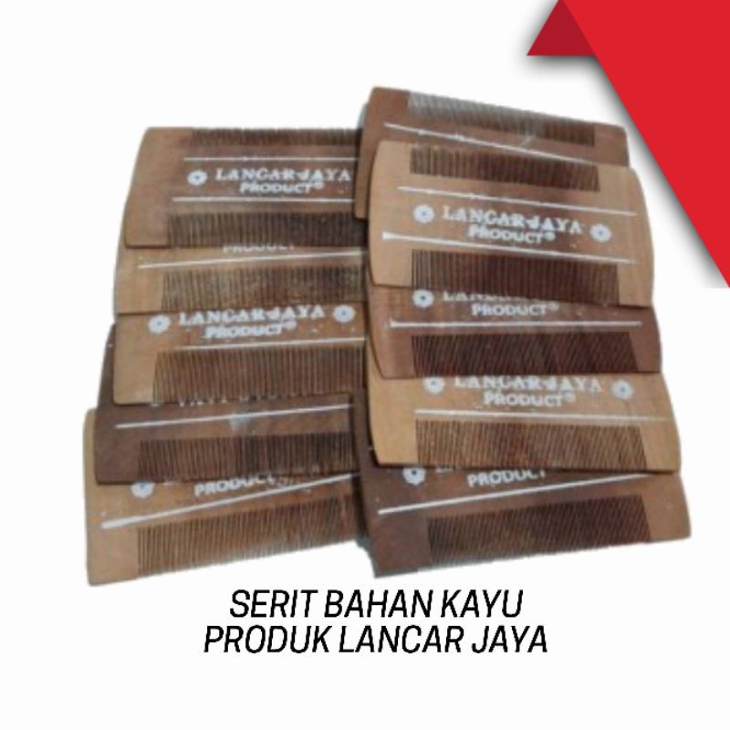 Sisir Serit Kayu basmi kutu dan ketombe grosir (10pcs)