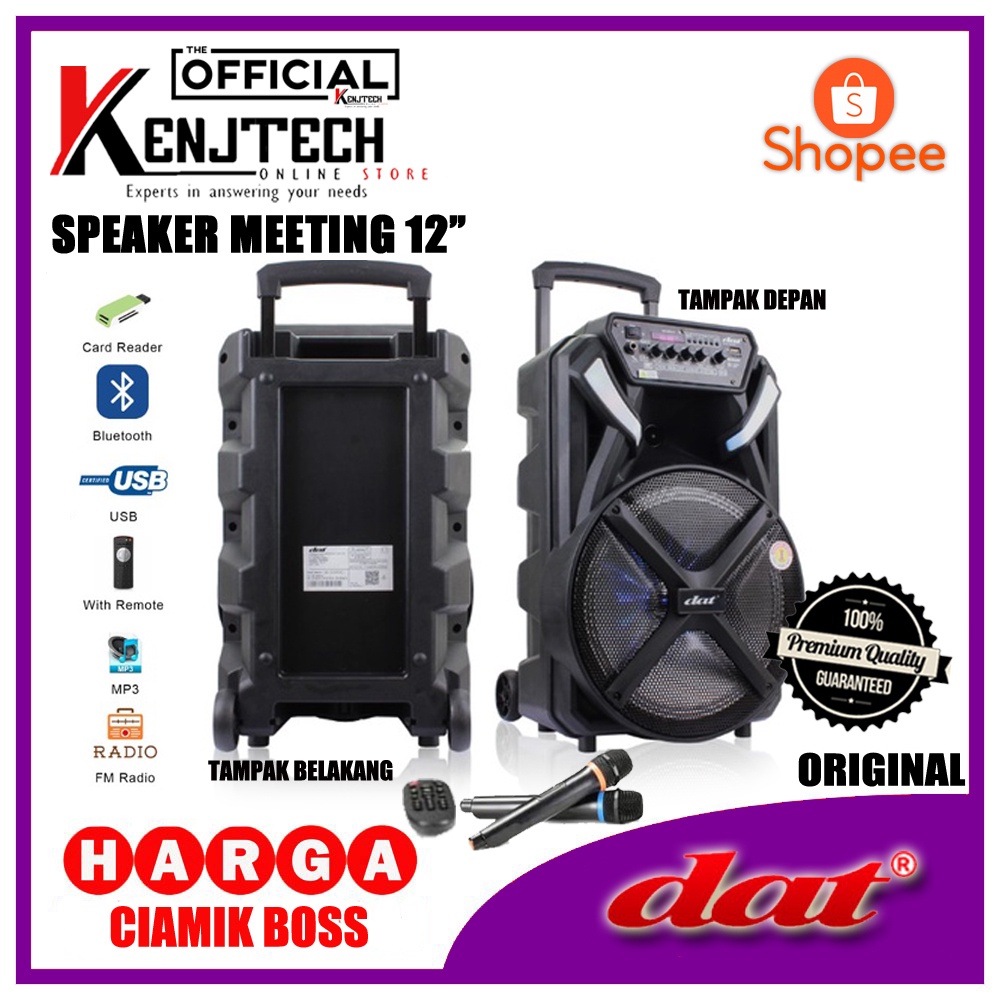Speaker Meeting l speaker portable l speaker wireless l speaker trolley DAT 12 inch DT 1210 FT