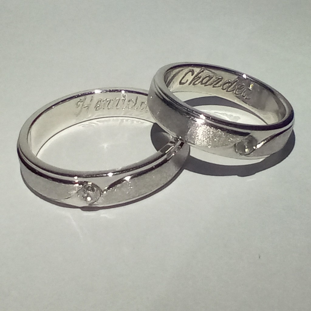 Gratis Ukir Nama Garansi Silver Asli Bisa Pesan Model Cincin Couple Perak Kawin Nikah Tunangan Id165