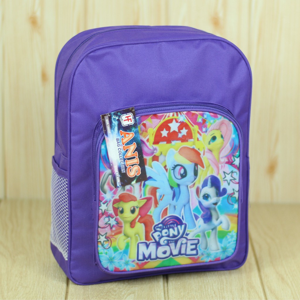 Tas Anak Pony Mini Ungu Ransel Karakter Lucu Tas Gendong Sekolah Cewek Perempuan Bahan Tebal Kuat