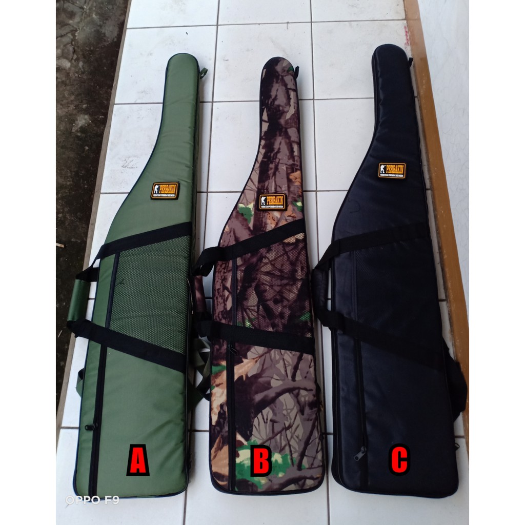 Tas senapan angin hijau , camo , hitam