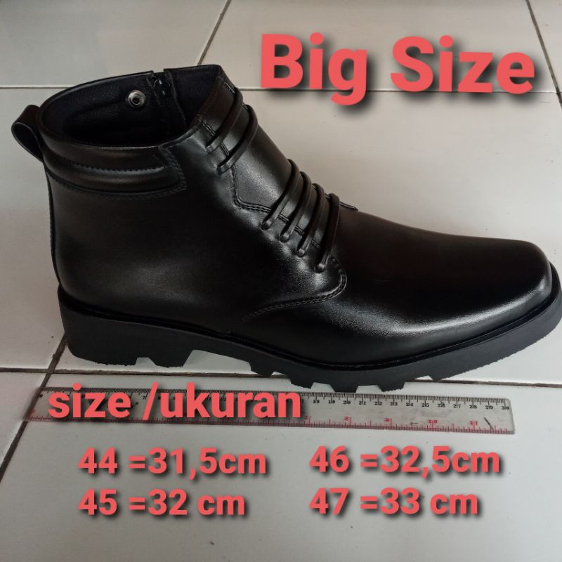 Sepatu PDH Big size 45,46,47 PDH POLRI TNI SECURITY DISHUB  by Wor Army Boots