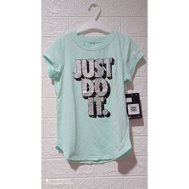 SALE KAOS ANAK PEREMPUAN NIKE JUST DO IT HIJAU TOSCA ORIGINAL
