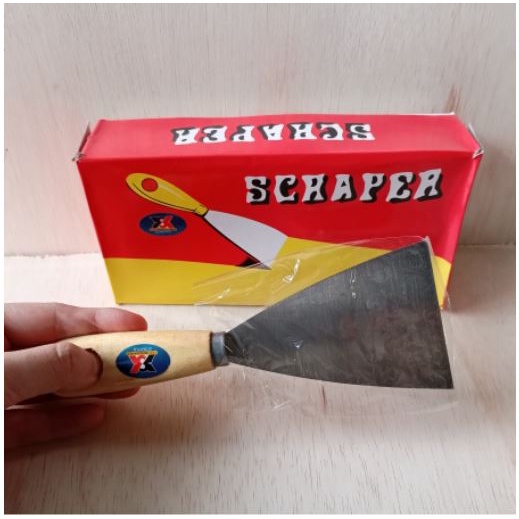 Skrap Besi Gagang Kayu / Kape / Scraper 3&quot; Berkualitas / scrap besi / kapi / sekrap besi gagang kayu