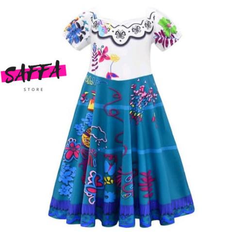 Kids Encanto Mirabel Dress Disney Import Umur 4-10 Tahun