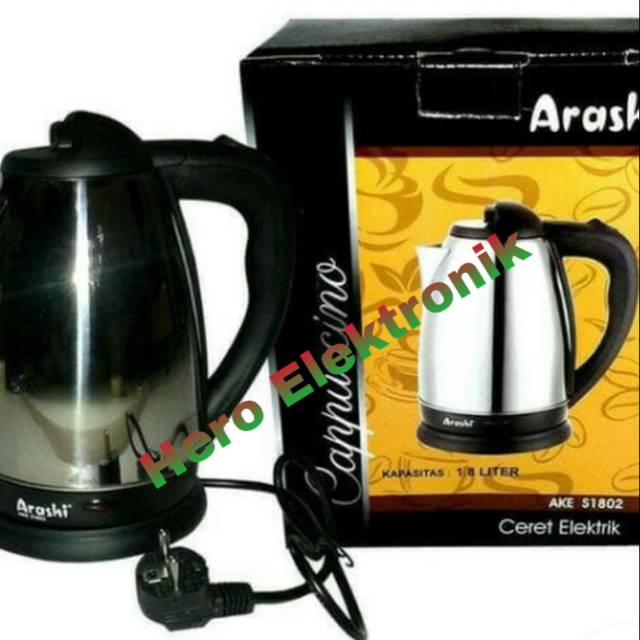 Teko listrik Arashi-Kitte Arashi 1802 pemasak air 1.8