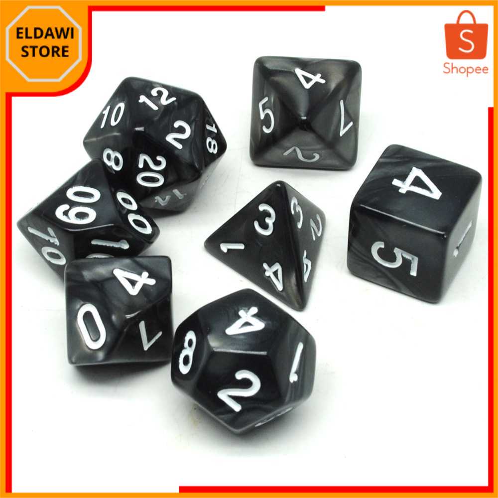 (BISA COD) ELDAWI - Dadu Polyhedral Bentuk D4 D6 D8 D10 D12 D20