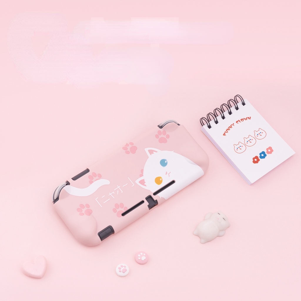 Pelindung Layar tempered Glass Motif Kucing / Kue / leopard Untuk Nintendo switch