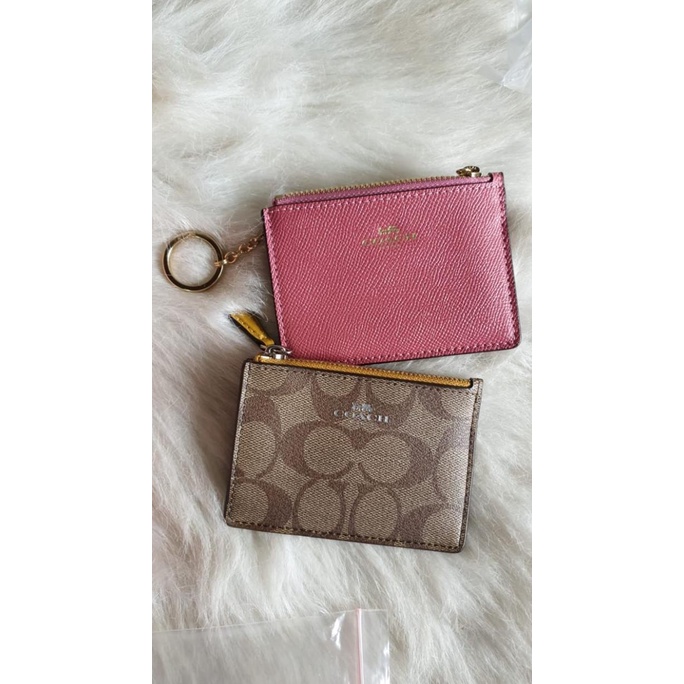

Dompet kartu Coach skinny ID Card Case Stnk / key wallet pink - sign