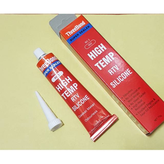 Threebond high temp no 2 red 75 gram THREEBOND HIGH TEMP RTV SILICONE Super Sealer no 2 75gr