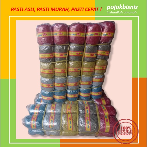 TALI RAFIA / TALI PLASTIK / TALI WARNA WARNI UKURAN SEDANG 1 ROLL