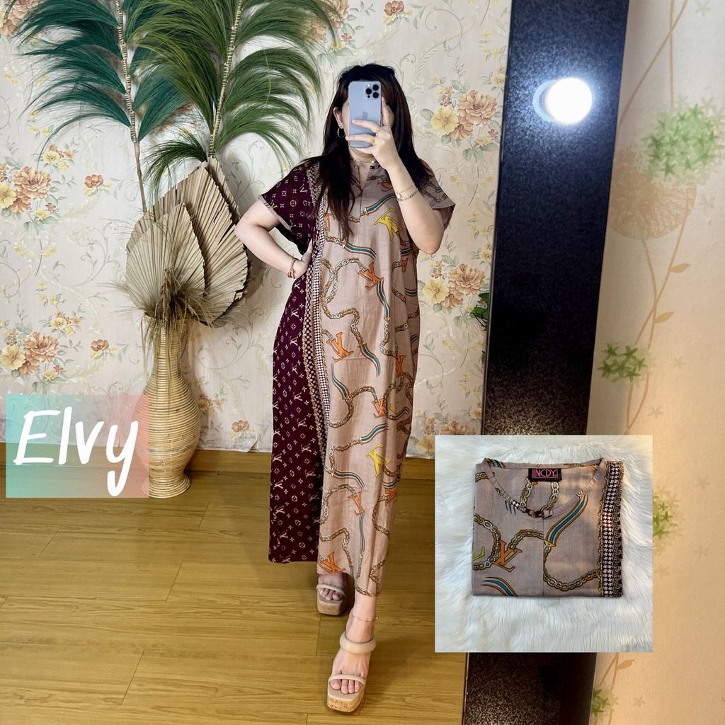 PART1 NCDY HOMEWEAR DASTER PANJANG SEMATA KAKI LD 130cm BUSUI FRIENDLY JUMBO-Elvy