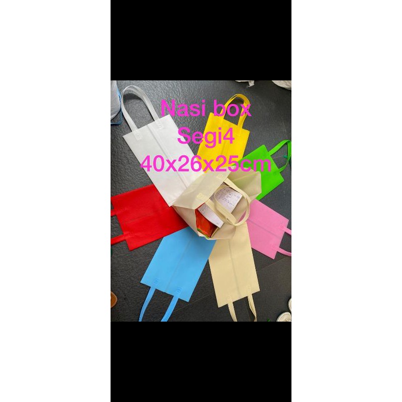 

Tas Spunbond Box / Goodybag / Dus Nasi / Hajatan / Custom / Sablon 1 Hari