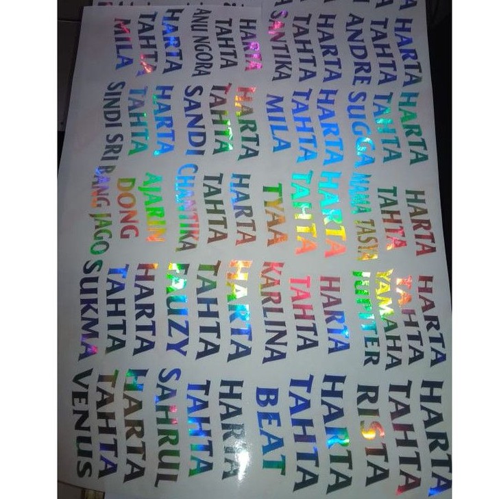 

Stiker Hologram harta tahta Custom COD