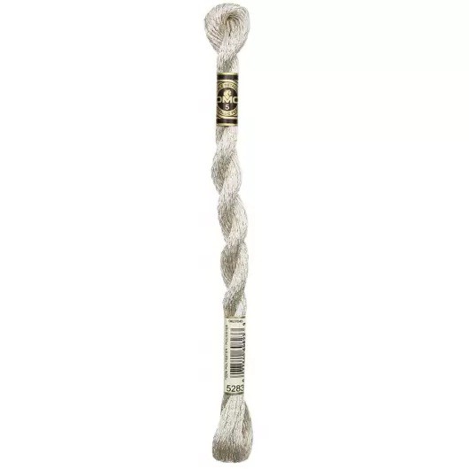 Benang Sulam DMC Art 315 Cotton Perle Pearl Metallic Size 5 Kode 5283 Silver Perak