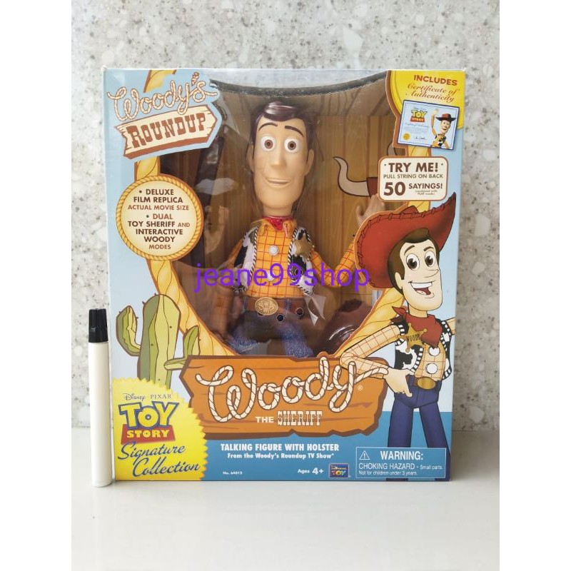 Figure Woody Talking Toy Story Signature Collecction ORIGINAL Thinkway